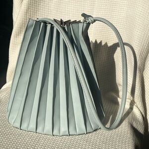 Target-  a new day - blue pleated bucket handbag